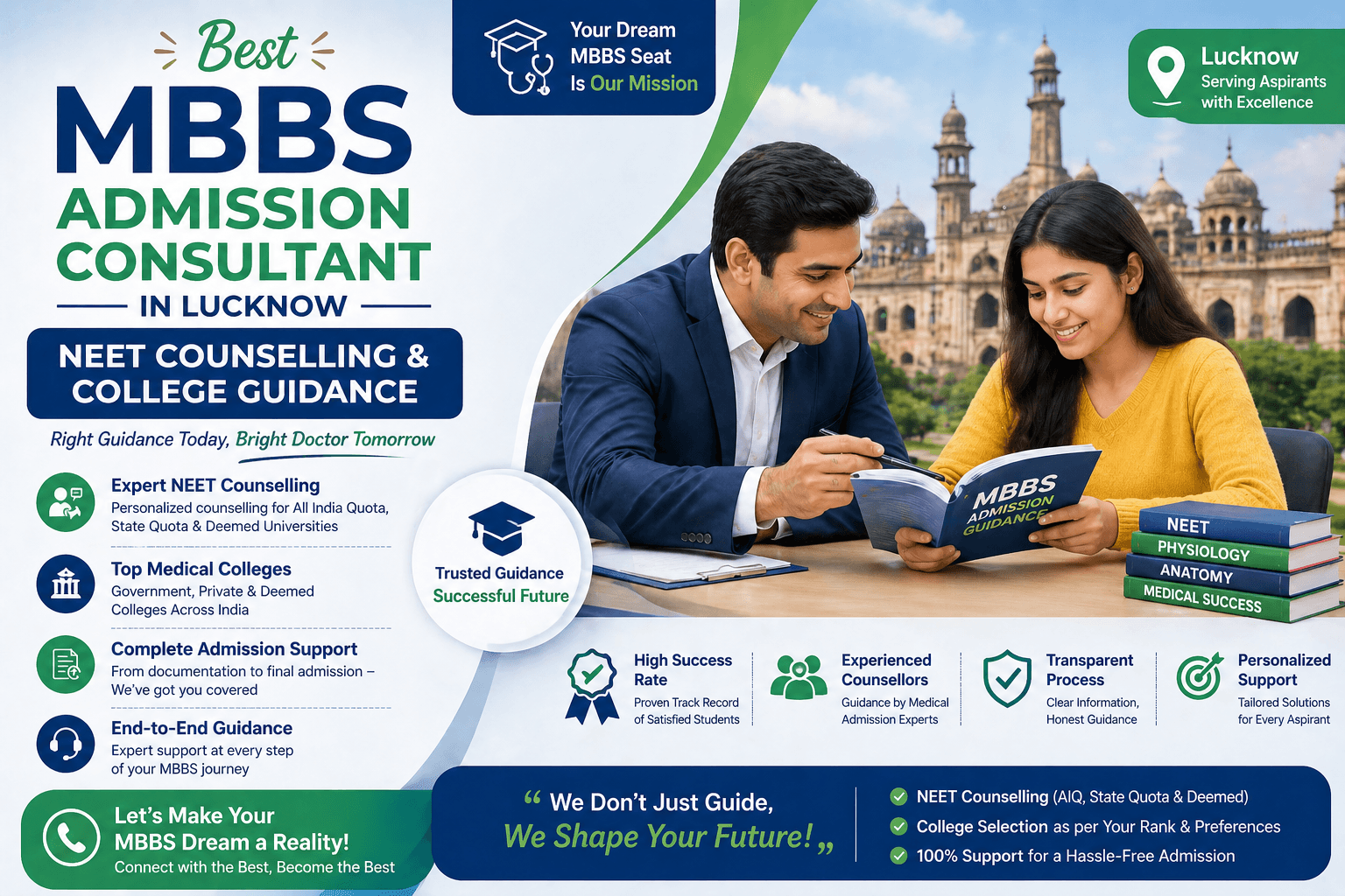 Best MBBS Admission Consultant in Lucknow – NEET Counselling & College Guidance