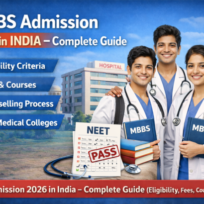 MBBS Admission 2026 in India – Complete Guide (Eligibility, Fees, Counselling & Colleges)